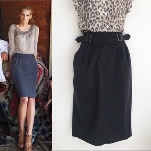 MAEVE Anthropologie Cinched Ponte Pencil Skirt 0